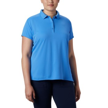 Columbia PFG Innisfree Short Sleeve Plus Size, Polo Azules Para Mujer | 463791-ZFS